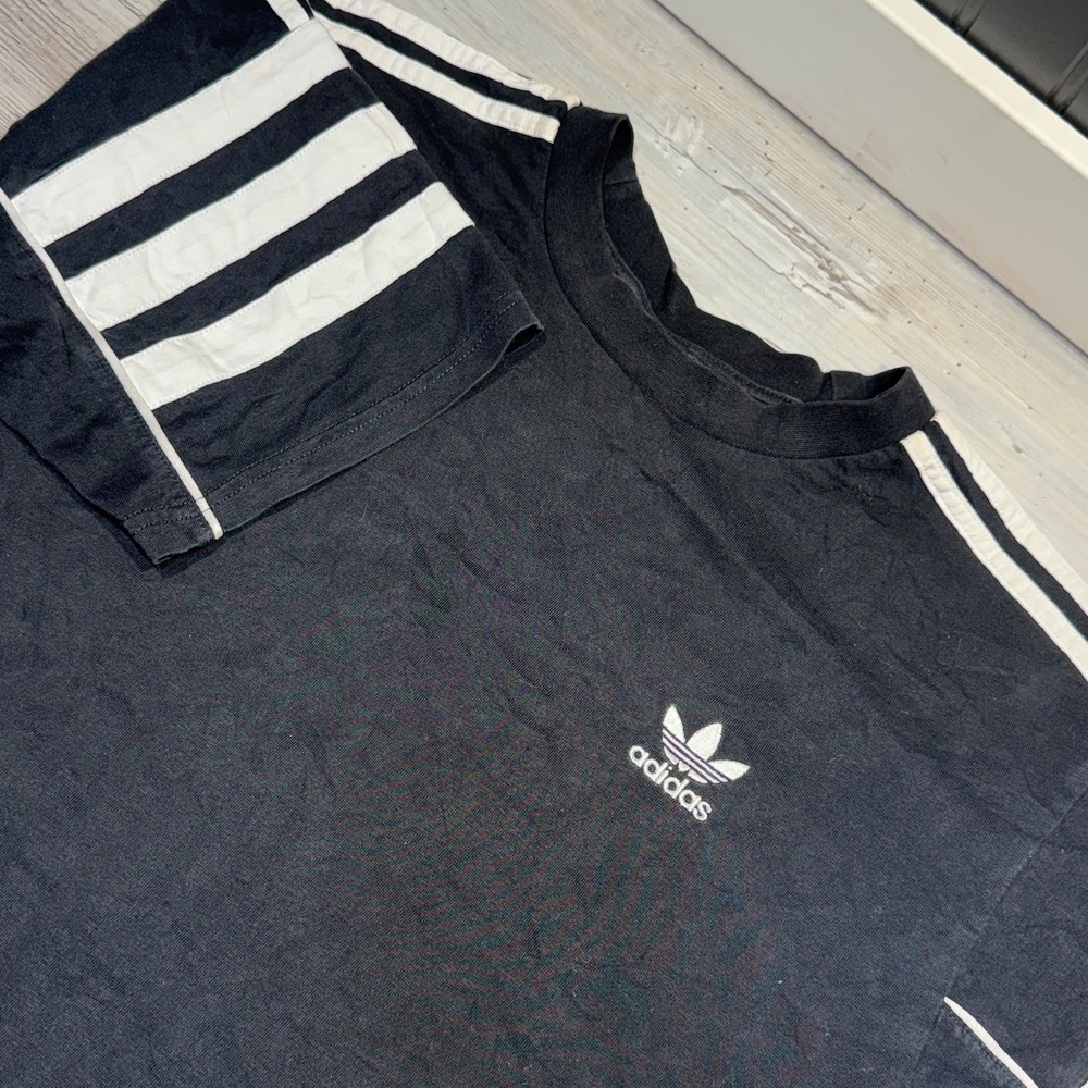 Adidas Originals Trefoil T Shirt Black Stripes Men's Sz XL